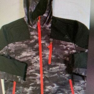 Black and Red Camouflage Jacket